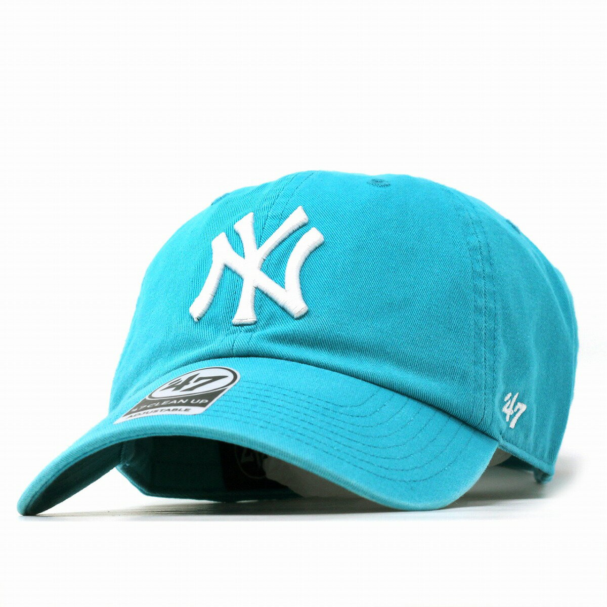 47brand キャップ 47キャップ クリーンナップ フォーティーセブン ニューヨーク・ヤンキース ベースボールキャップ ヤンキース Yankees '47 CLEAN UP Neptune ターコイズ系 帽子 コットン フリーサイズ 10代 20代 30代 40代 誕生日 プレゼント 父の日