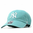 47brand キャップ クリーンナップ フォーティーセブン ニューヨーク ヤンキース ベースボールキャップ ヤンキース Yankees 039 47 CLEAN UP Lagoon Blue ミント系 帽子 コットン フリーサイズ 10代 20代 30代 40代 誕生日 プレゼント ラッピング無料 baseball cap