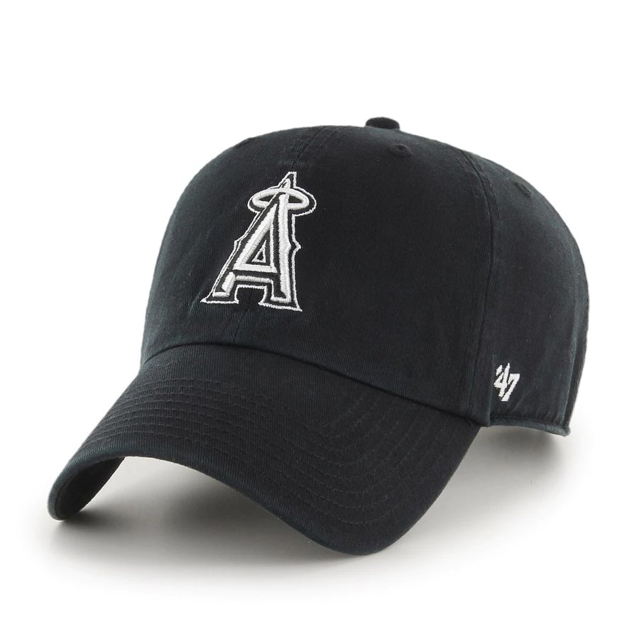 エンゼルス キャップ 47brand クリーンナップ ロサンゼルス エンゼルス フォーティーセブン Angels 039 47 CLEAN UP ベースボールキャップ MLB ブラック / ホワイト 10代 20代 30代 40代 誕生日 プレゼント ラッピング無料 baseball cap