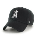 エンゼルス キャップ 47brand クリーンナップ ロサンゼルス・エンゼルス フォーティーセブン Angels '47 CLEAN UP ベースボールキャップ MLB ブラック / ホワイト 10代 20代 30代 40代 誕生日 プレゼント ラッピング無料 