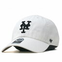 キャップ 47brand クリーンナップ フォーティーセブン Mets Home '47 CLEAN UP ホワイト フリーサイズ ベースボールキャップ 白 ブラックロゴ サイズ調整可 [ ニューヨーク・メッツ ] ［ baseball cap ］10代 20代 30代 40代 誕生日 プレゼント ラッピング無料