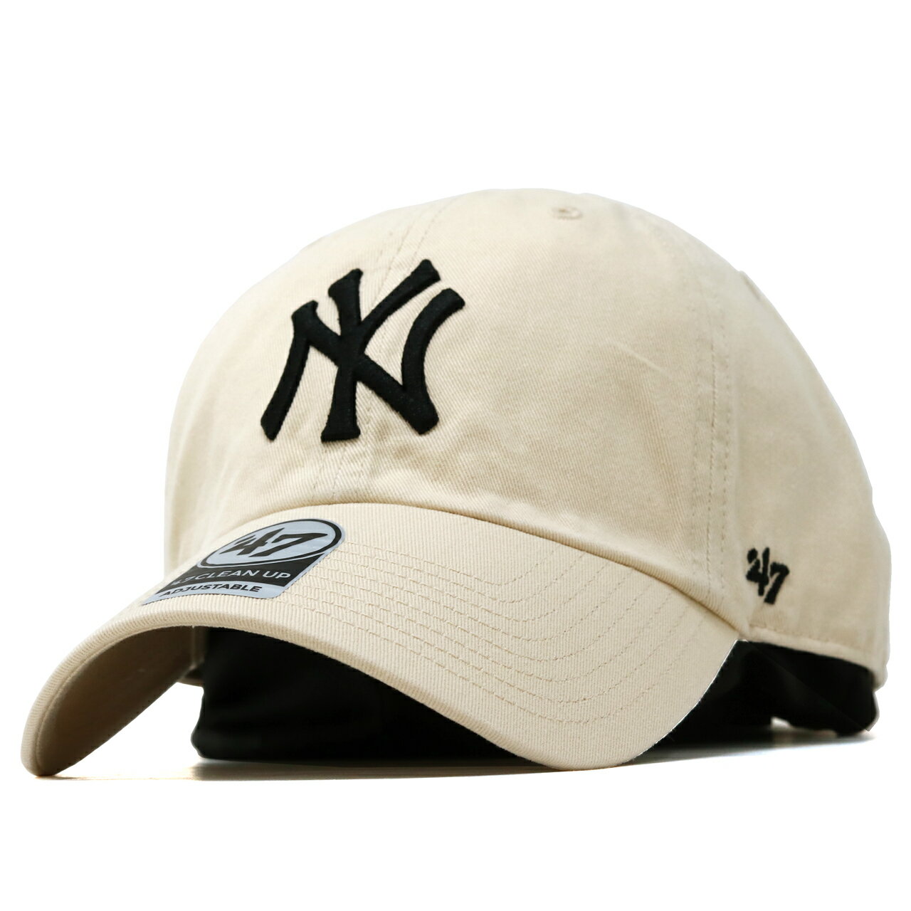 キャップ 47brand 47キャップ クリーンナップ フォーティーセブン ニューヨーク・ヤンキース Yankees '47 CLEAN UP Natural Bone ナチュラル/ブラック 帽子 ヤンキース ベースボールキャップ 10代 20代 30代 40代 誕生日 プレゼント 父の日 NTB