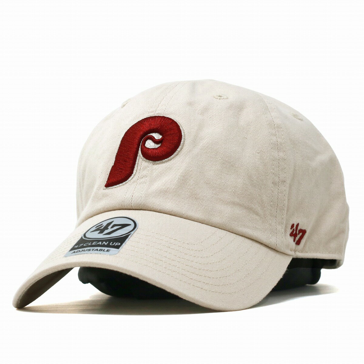 キャップ 47brand クリーンナップ フォーティーセブン [フィラデルフィア・フィリーズ Phillies Cooperstown ’47 CLEAN UP Bone ボーン ロゴ ベースボールキャップ メンズ フリーサイズ 10代 20代 30代 40代 誕生日 プレゼント ラッピング無料 