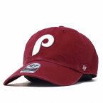 キャップ 47brand クリーンナップ フォーティーセブン フィラデルフィア・フィリーズ Phillies Cooperstown '47 CLEAN UP CRDNL ロゴ ベースボールキャップ メンズ フリーサイズ 赤 レッド 10代 20代 30代 40代 誕生日 プレゼント ラッピング無料 [ baseball cap ]