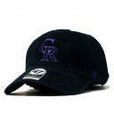 キャップ 47brand クリーンナップ フォーティーセブン コロラド・ロッキーズ Rockies '47 CLEAN UP ブラック × パープル ロゴ ベースボールキャップ アジャスターベルト サイズ調整可能 10代 20代 30代 40代 誕生日 プレゼント ラッピング無料 