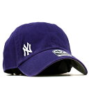  47brand クリーンナップ フォーティーセブン ブランド ニューヨーク・ヤンキース キャップ サイドロゴ Yankees Suspense '47 CLEAN UP Purple パープル 10代 20代 30代 40代 誕生日 プレゼント ラッピング無料 