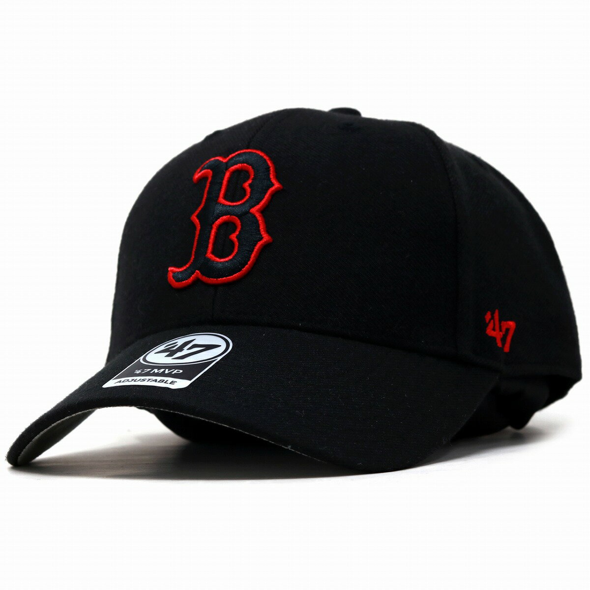 キャップ 47brand 47キャップ MVP 春夏 ボストン・レッドソックス 秋冬 フォーティーセブン マジックアジャスター ツイル生地 Red Sox '47 帽子 Black 黒 10代 20代 30代 40代 誕生日 プレゼント 父の日 
