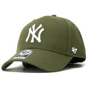 ＼本日クーポン利用で5%OFF／ キャップ 47brand フォーティーセブン マジックアジャスター ニューヨーク・ヤンキース ツイル生地 Yankees '47 MVP Sandalwood フリーサイズ グリーン サンダルウッド 10代 20代 30代 40代 誕生日 プレゼント ラッピング無料 [