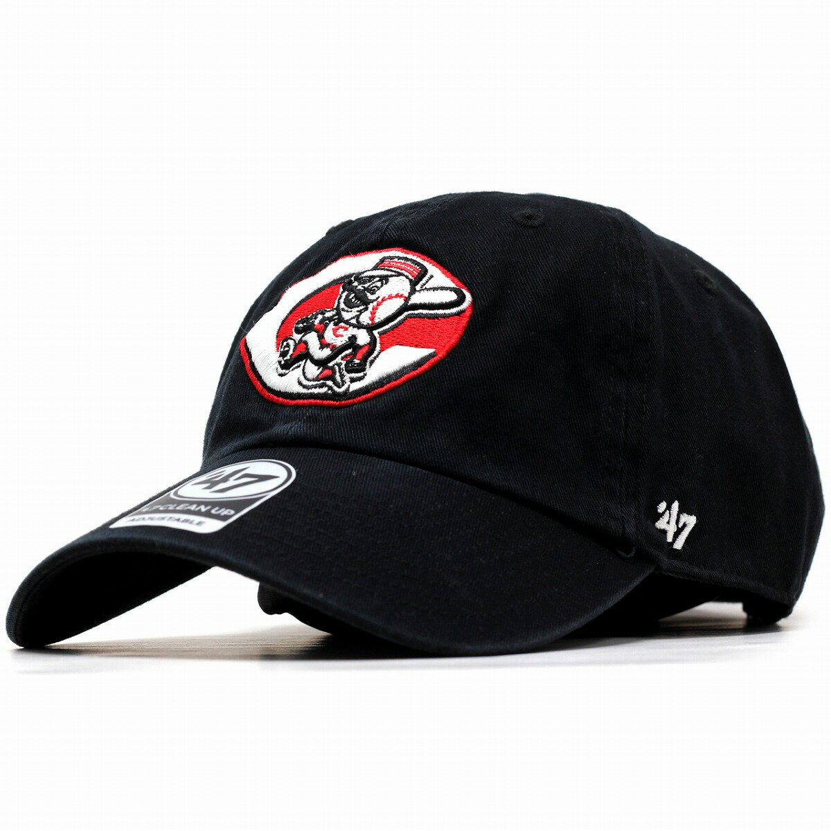 キャップ メンズ レディース ブランド シンシナティ レッズ 47brand 47キャップ クリーンナップ フォーティーセブン Reds 039 47 CLEAN UP Black ロゴキャップ ベースボールキャップ 黒 ブラック 10代 20代 30代 40代 誕生日 プレゼント 父の日