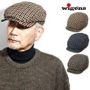 \本日▽全品10%OFFクーポン/ ハンチング メンズ 大きいサイズ ツイード wigens 秋冬 ハンチング帽 ヴィゲン ハウンドトゥース ブランド 帽子 小...