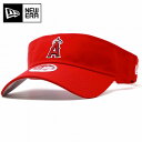 《今夜8時〜6時間限定10%OFFクーポン》 サンバイザー レディース エンゼルス キャップ ニューエラ メンズ 帽子 MLB ロサンゼルス・エンゼルス NEW