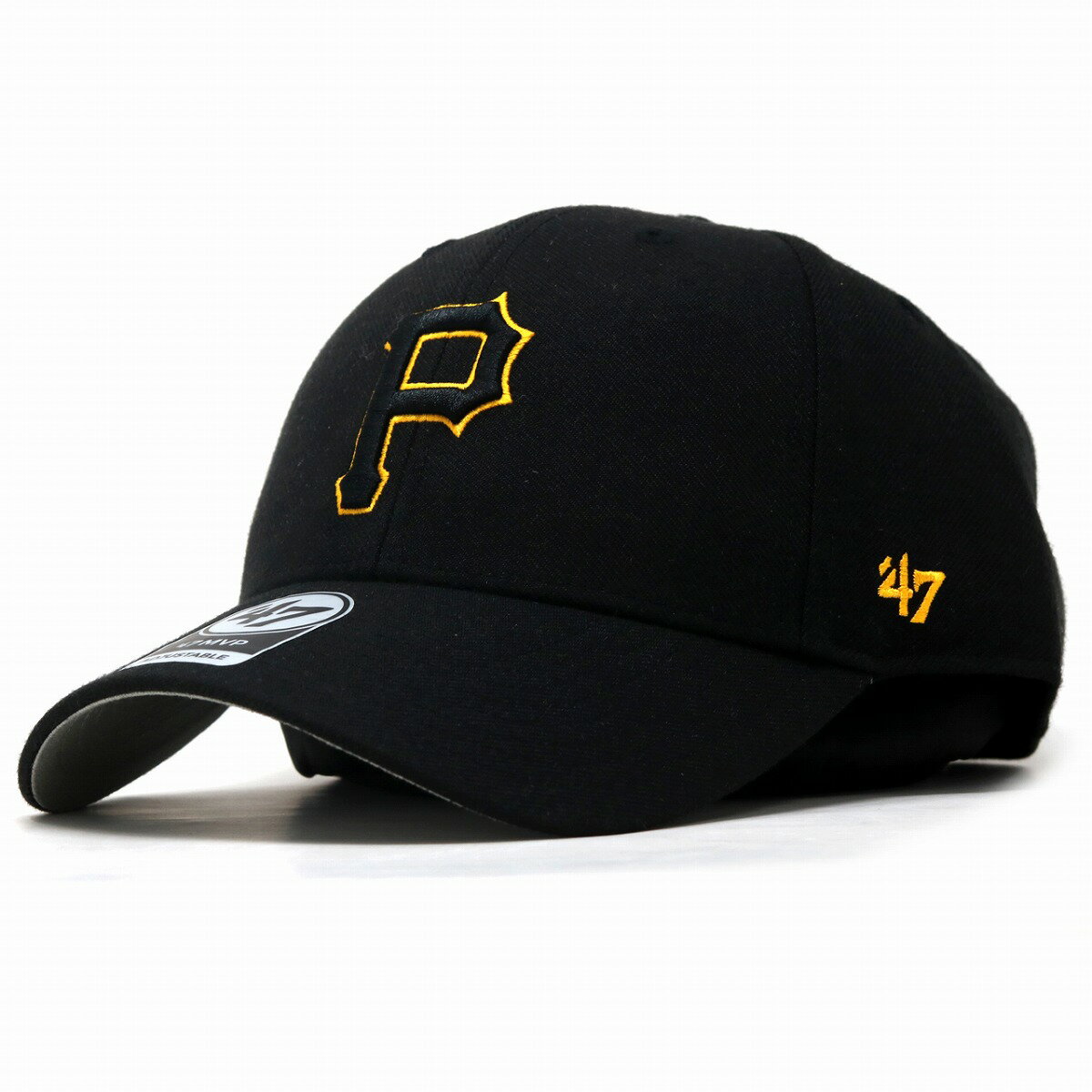 キャップ 47brand MVP フォーティーセブン ピッツバーグ・パイレーツ マジックアジャスター ツイル Pirates ‘47 MVP Black x Black&Yellow Logo / ブラック イエローロゴ 10代 20代 30代 40代 誕生日 プレゼント ラッピング無料 [ baseball cap ]