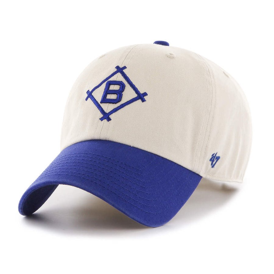 キャップ メンズ レディース ブランド 47brand クリーンナップ フォーティーセブン Dodgers Cooperstown '47 CLEAN UP ブルックリン・ドジャース フリーサイズ ナチュラル × ロイヤル 青 帽子 プレゼント ギフト ラッピング無料 