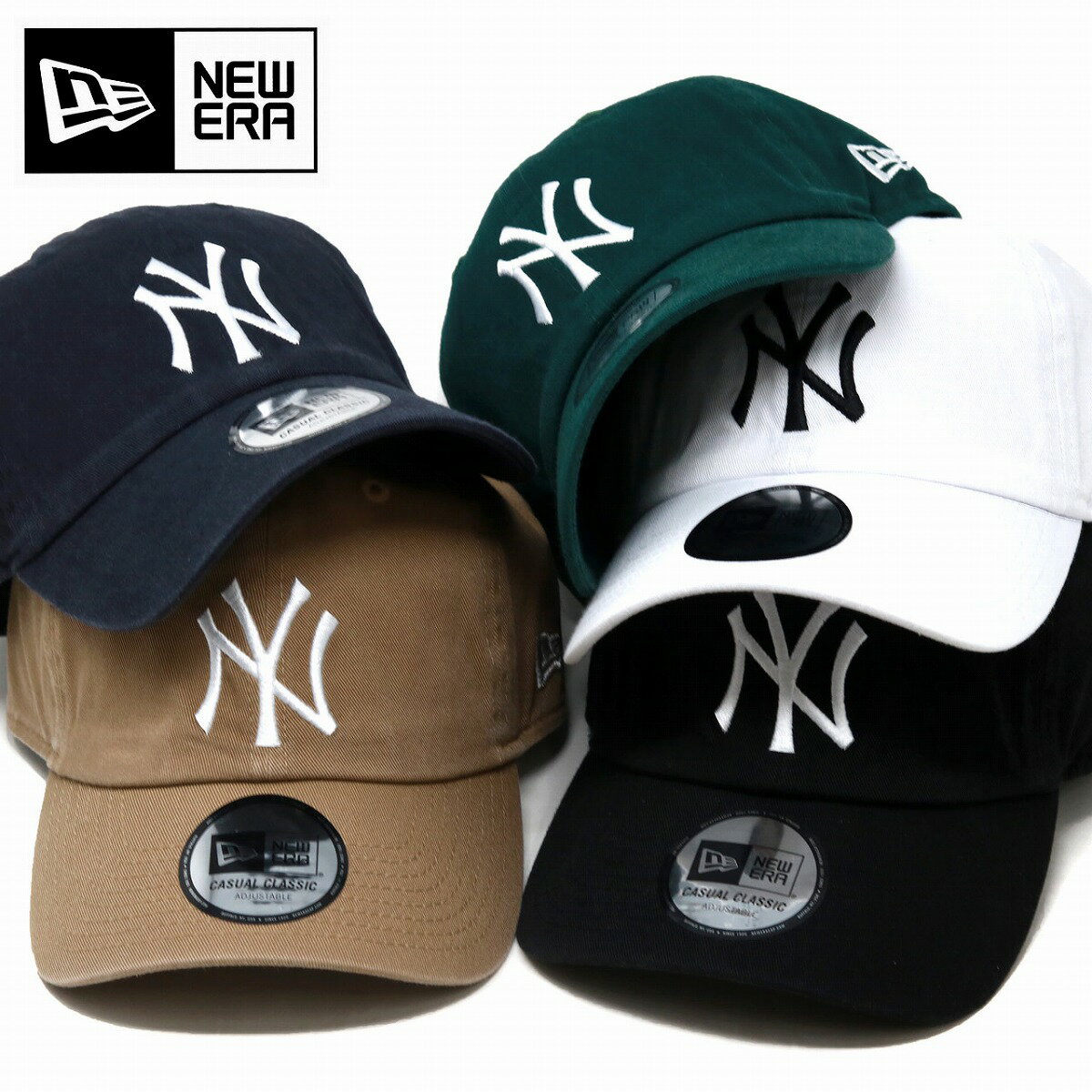 ニューエラ ＼本日限定クーポン利用で5%OFF／ ニューヨーク・ヤンキース 定番 NEWERA キャップ ニューヨーク・ヤンキース メンズ ウォッシュドコットン カジュアルクラシック 帽子 メンズ キャップ レディース ニューエラ キャップ 全5色 ギフト プレゼント 誕生日 ラッピング