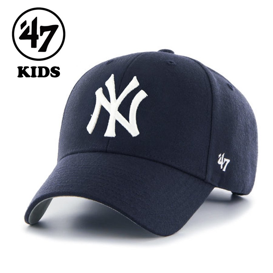 キッズ キャップ KIDS メジャーリーグ ニューヨーク ヤンキース ヤンキース 47brand 47キャップ Yankees Home Kids 039 47 MVP フリーサイズ キッズサイズ 紺 ネイビー 子供 ギフト 誕生日 プレゼント 父の日 baseball cap