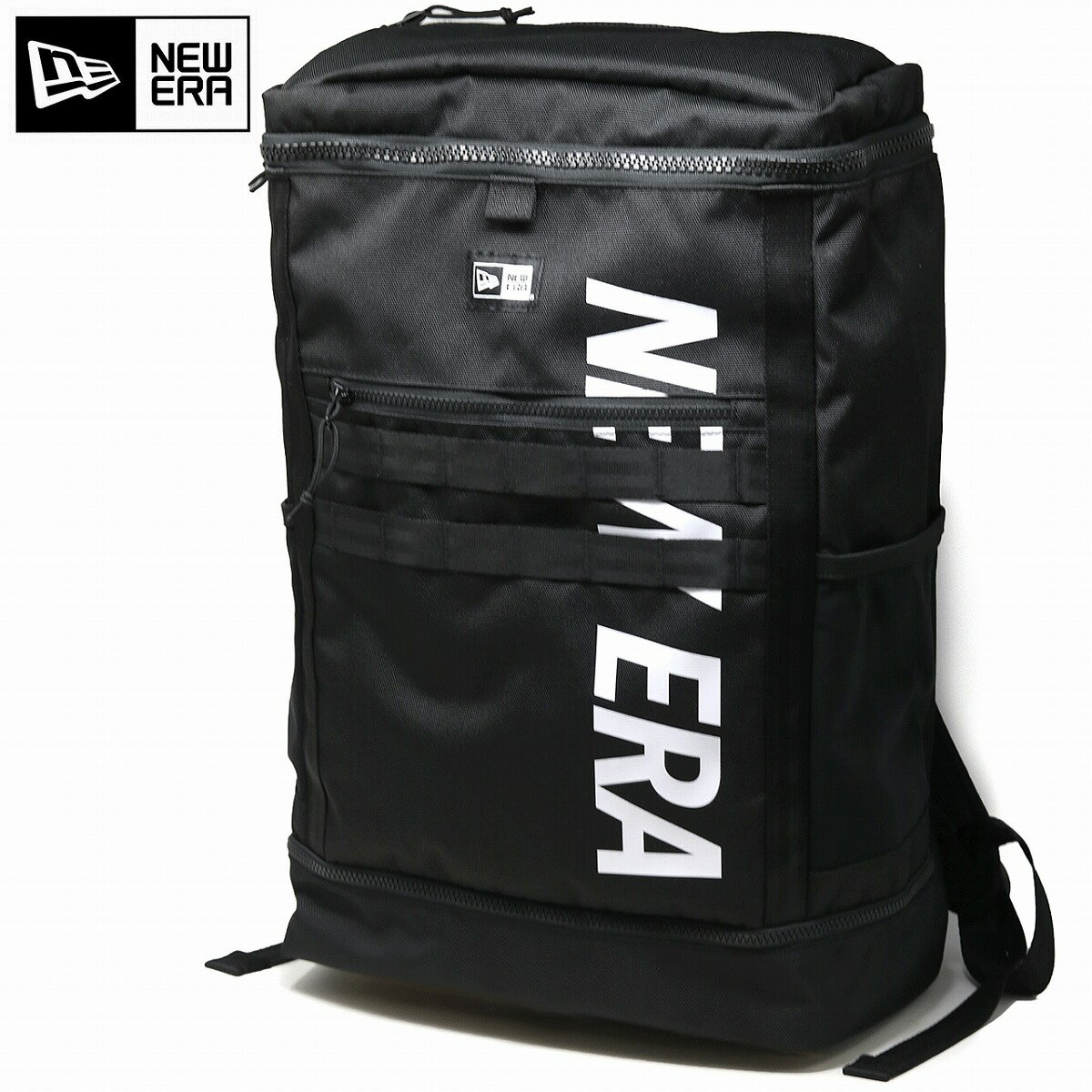 ボックスパック 46L ラージ バッグ メンズ PC対応 プリントロゴ NEWERA リュック メンズ バッグ レディース ニューエラ ビジネスバッグ 黒 ブラック［ back pack ］［ work bag ］10代 20代 30代 ファッション コーデ おしゃれ ブランド プレゼント ギフト包装無料