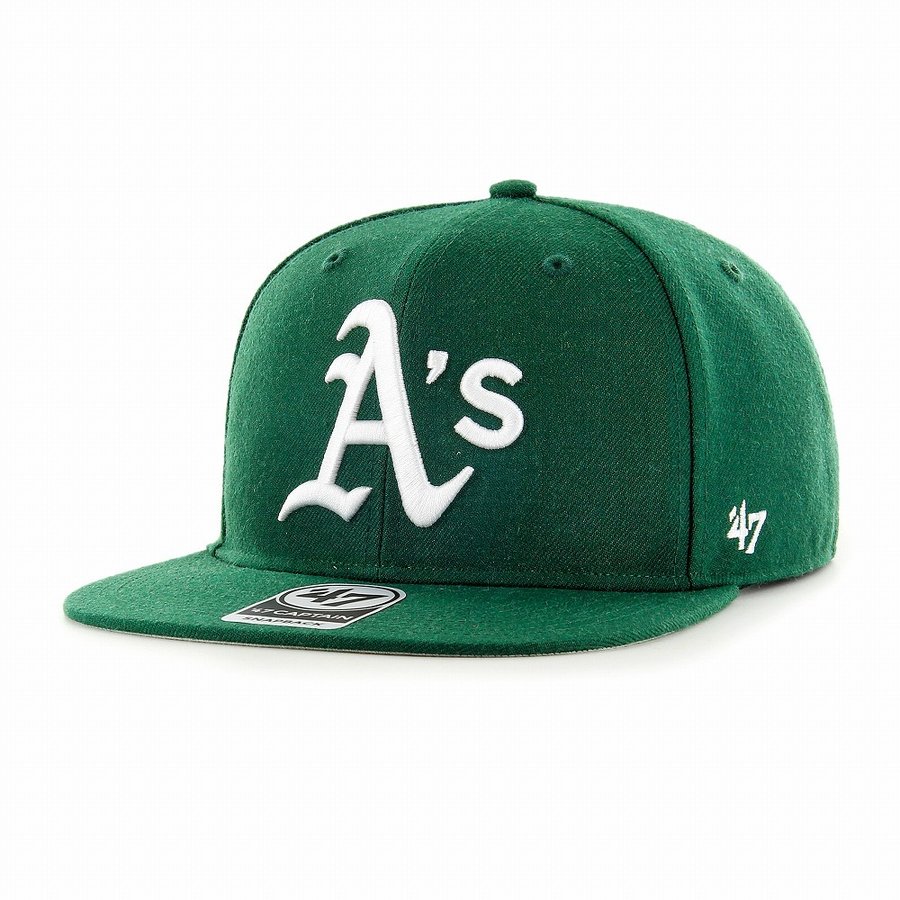 ＼期間限定クーポン利用で5%OFF／ 47brand スナップバックキャップ アスレチックス オークランド・アスレチックス Sure Shot '47 CAPTAIN Dark Green フォーティーセブン ブランド キャップ ダークグリーン サイズ調整可 10代 20代 30代 40代 誕生日 プレゼント 1