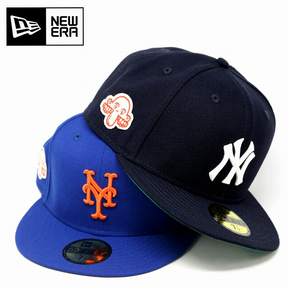 59FIFTY ニューエラ ニューヨーク ヤンキース エリック エルムズ キルロイ コラボ ロゴキャップ NEWERA ERIC ELMS ベースボールキャップ ネイビー ブルー 10代 20代 30代 ファション ブランド ギフト プレゼント 誕生日 ラッピング baseball cap