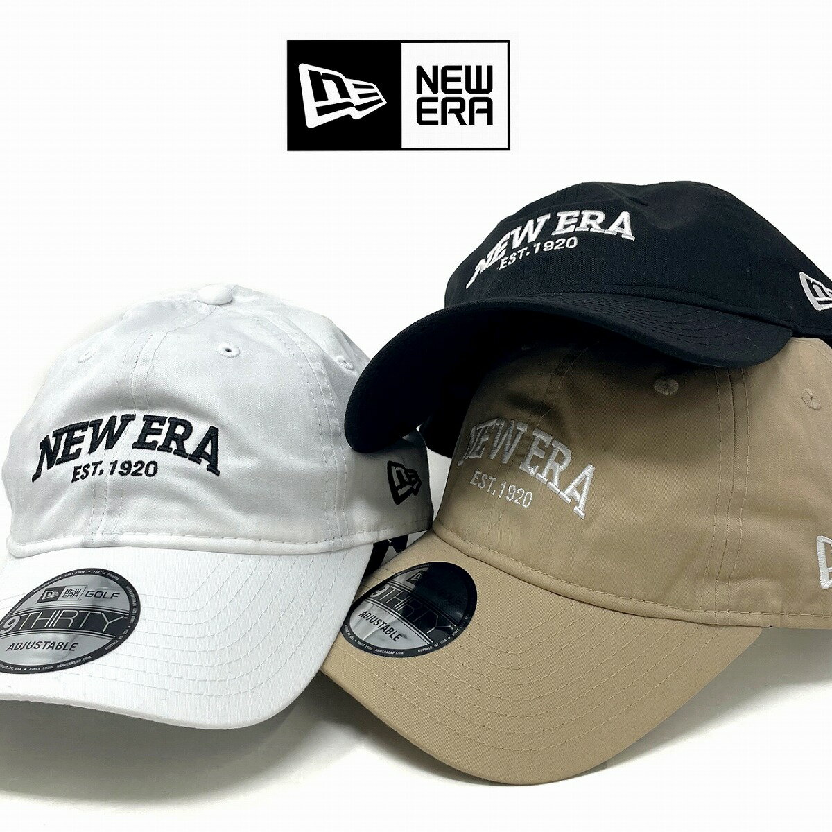 ニューエラ キャップ メンズ NEW ERA 9THIRTY ECOPET リサイクル キャップ アーチロゴ 帽子 ロゴキャップ フリーサイズ サイズ調整 / ホワイト カーキ ブラック / 全3色 誕生日 ギフト プレゼント ラッピング無料 メール便無料 