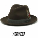 ニューヨークハット フェルト ハット メンズ ハット 帽子 中折れハット レディース ウールフェルトハット new york hat The Fedora オリーブ 誕生日 プレゼント クリスマス ギフト 贈り物 フェルト ハット フォーマル コーデ 披露宴 帽子 ステージ 衣装 父の日 [ fedora ]