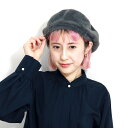 ベレー帽 ファー ベレー レディース ふんわり ベレー フェイクファー 帽子 もふもふ ベレー帽子 レディース エコファー シャギー ファーベレー 全3色 クリ...
