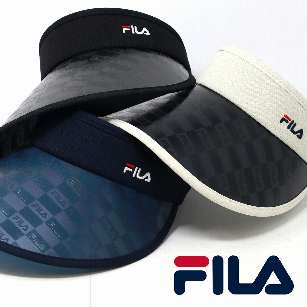 ＼期間限定クーポン利用で5%OFF／ FILA サンバイザー レディース UV90%CUT 春夏 フィラ レディース サンバイザー uvカット FLW PATTERN 日よけ つば広 帽子 レディース 紫外線対策 スポーツ visor プレゼント 誕生日 ギフト ラッピング無料