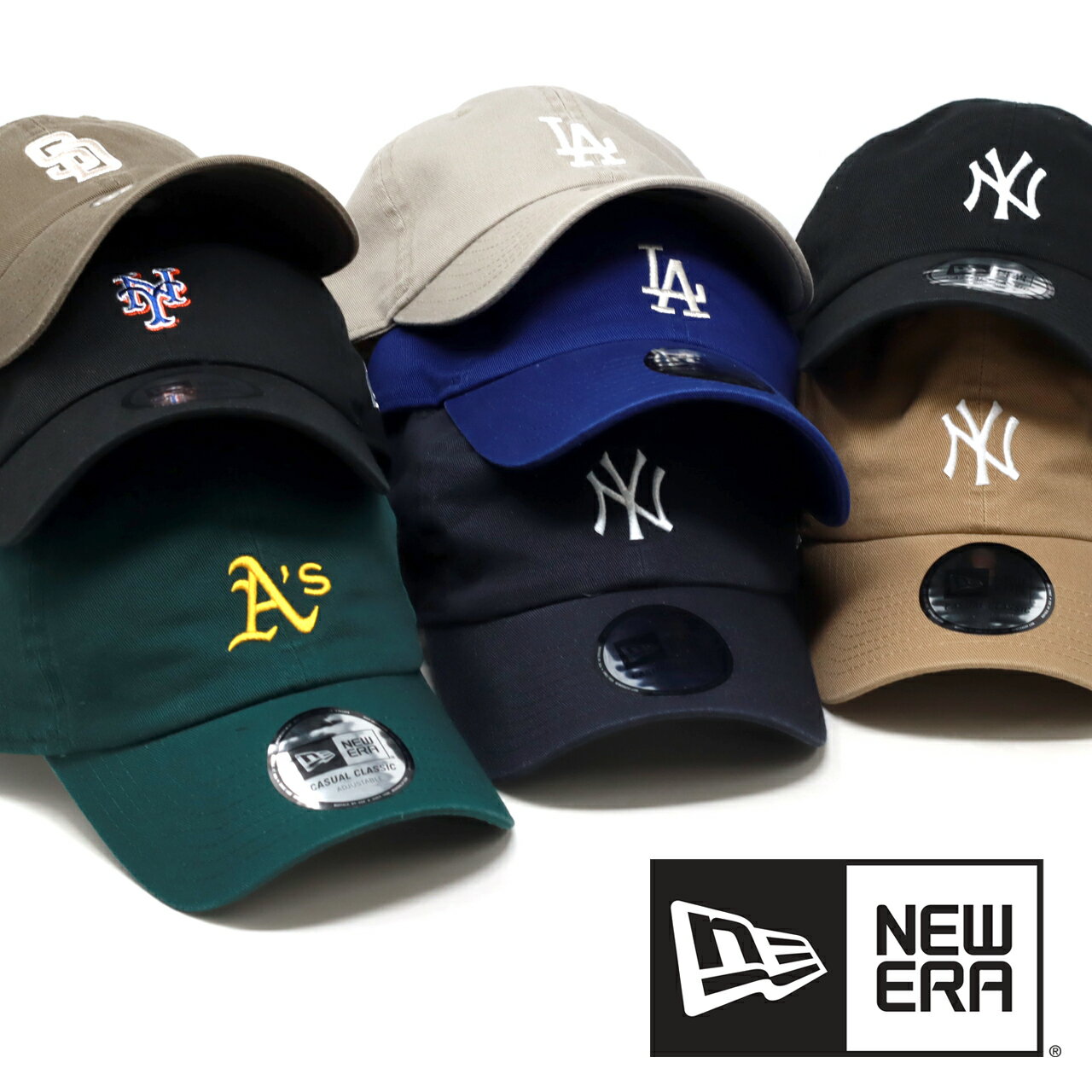 ニューエラ カジュアルクラシック キャップ NEWERA MLB Casual Classic ヤンキース パドレス メッツ ドジャース 帽子 ロゴ ベースボールキャップ 全8色［ baseball cap ］［ ニューヨーク・ヤンキース ］ギフト プレゼント 誕生日 ラッピング 包装無料