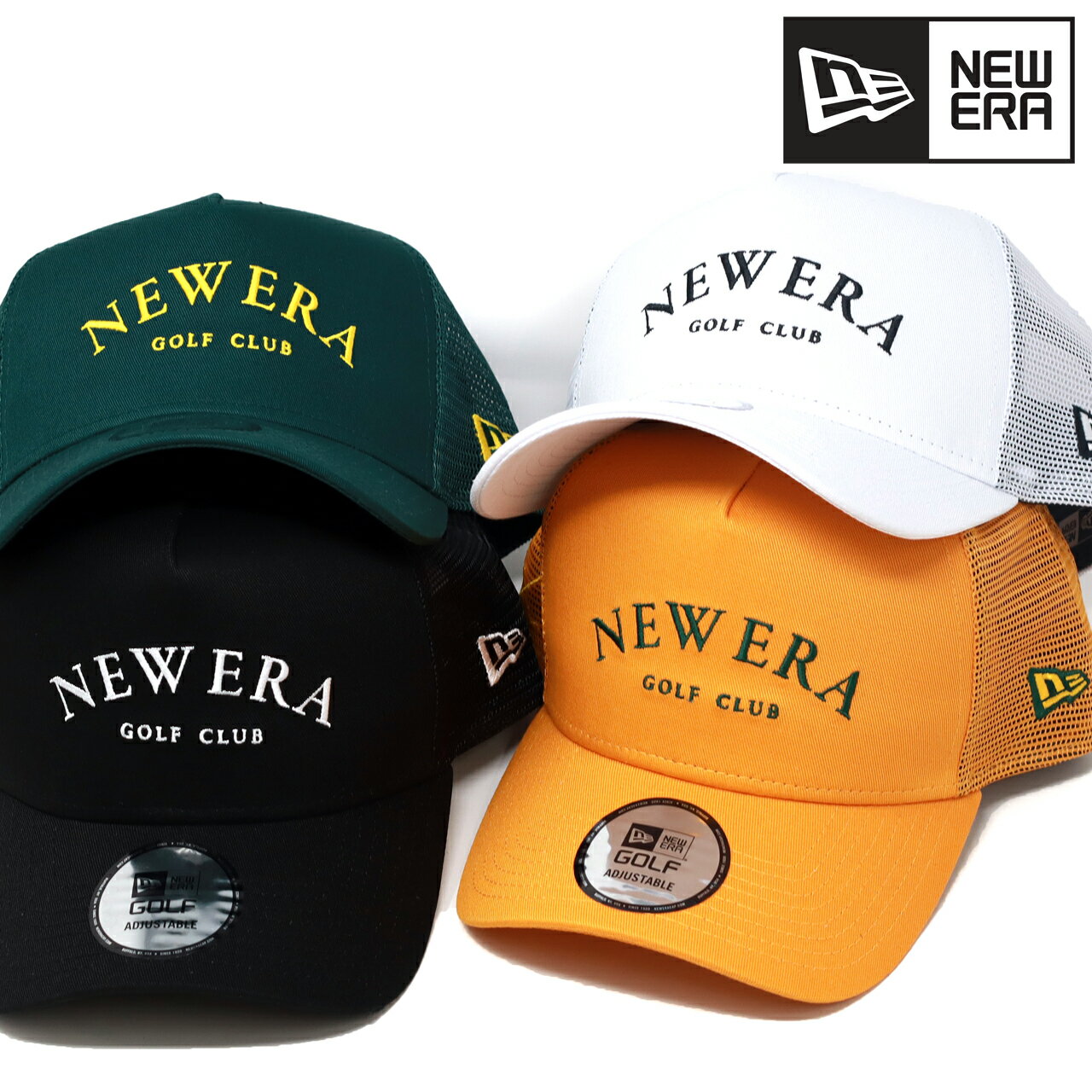 ＼期間限定クーポン利用で5%OFF／ ニューエラ ゴルフ メッシュ キャップ メンズ NEW ERA GOLF CLUB 9FORTY A-Frame 帽子 トラッカー サイズ調整可 全4色 誕生日 ギフト プレゼント ラッピング無料 [ baseball cap