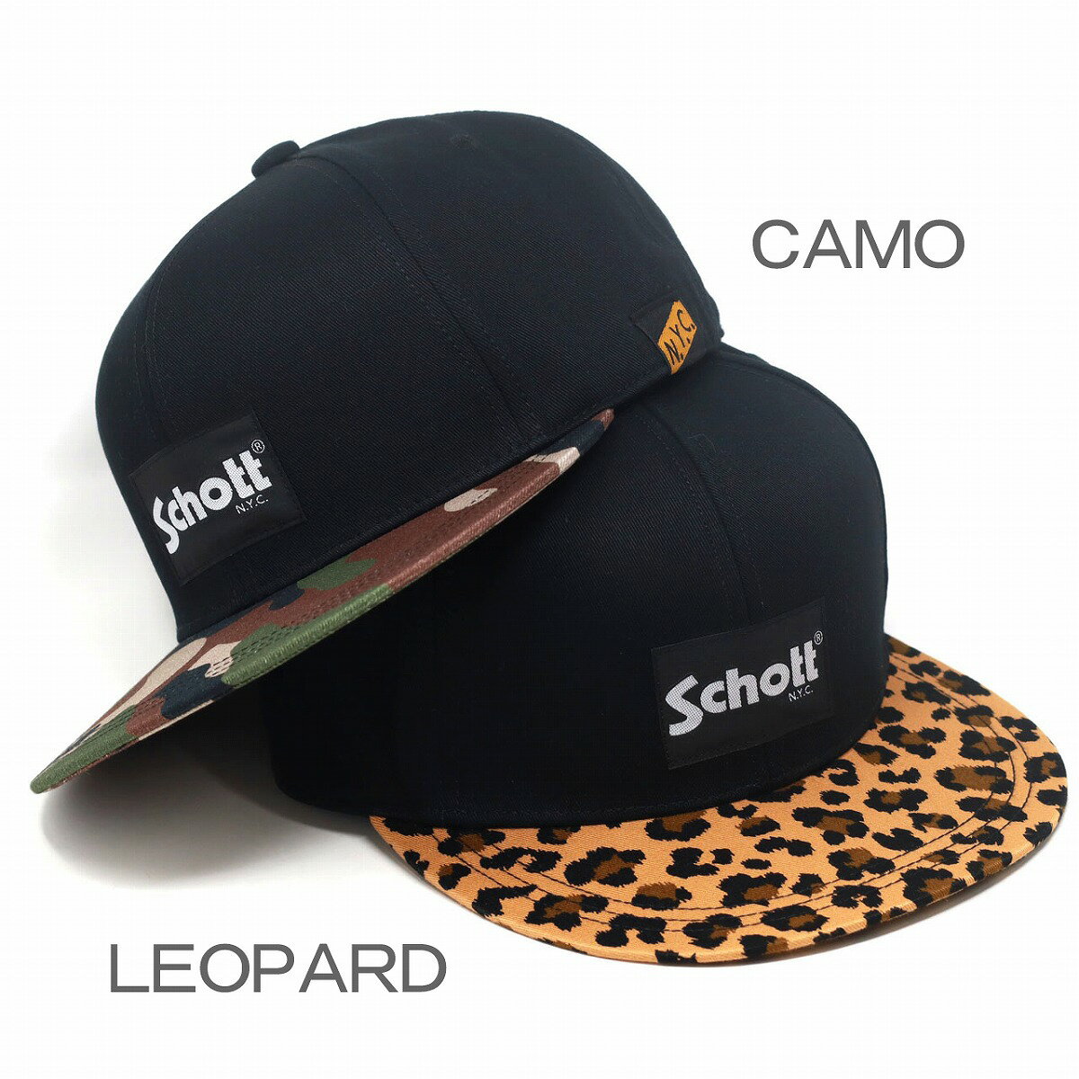 ＼告知▼全品10%OFFクーポン／ フラットバイザー キャップ ヒョウ柄 ロゴキャップ ...