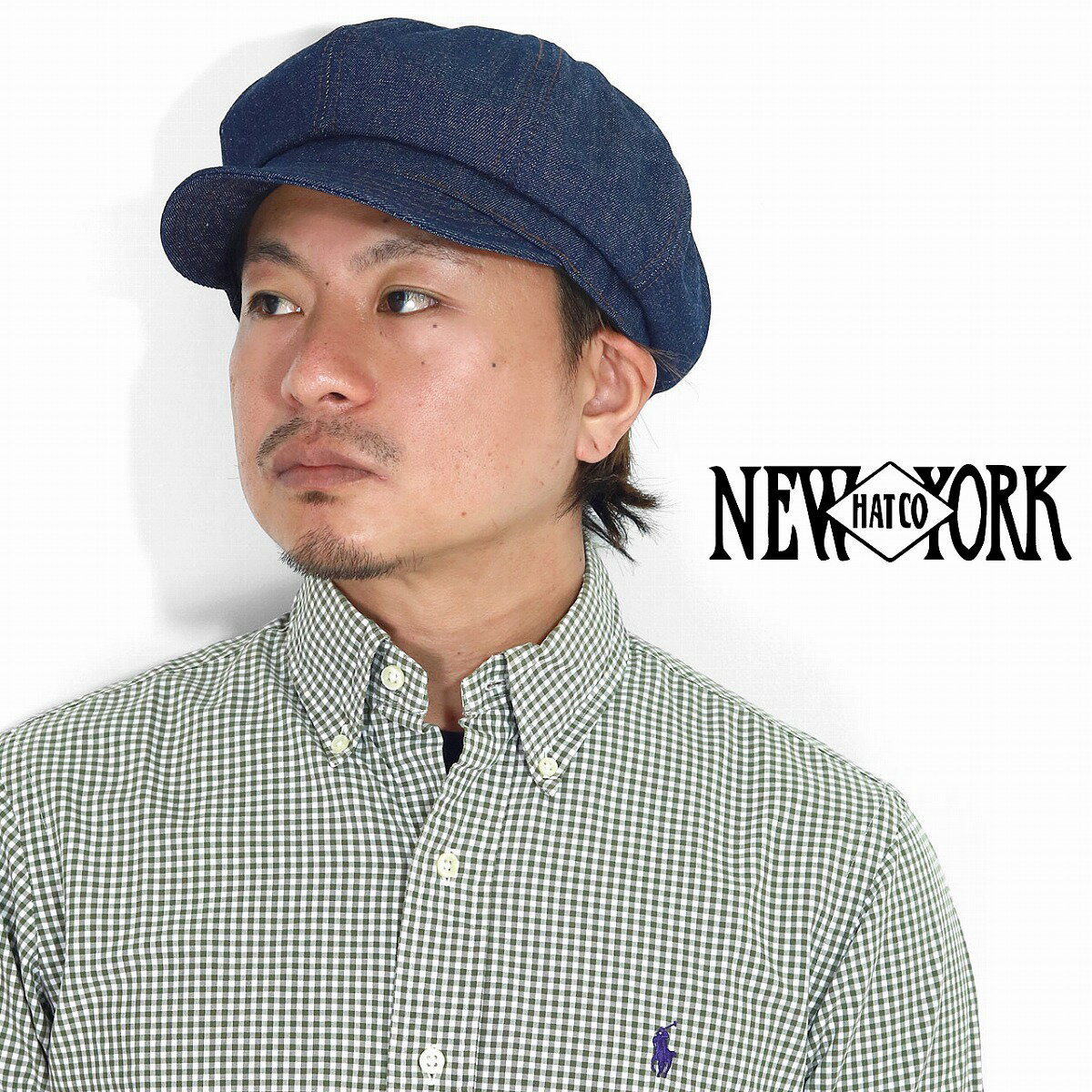 ニューヨークハット 帽子 レディース ＼本日限定クーポン利用で10%OFF／ new york hat デニムキャスケット キャスケット 夏 キャスケット メンズ ニュースボーイキャップ キャスケット レディース ニューヨークハット DENIM / ブルー 青 男性 帽子 通販 ギフト クリスマス プレゼント [ newsboy cap