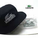 ラコステ バケットハット LACOSTE 帽子 春夏 プリント メンズ バケハ ブラック ホワイト ハット レディース 綿100% ラコステ コットンツイル HAT 男女兼用 全2色 20代 30代 40代 ファッション 女性 プレゼント ギフト 誕生日 ラッピング無料 [ bucket hat ]