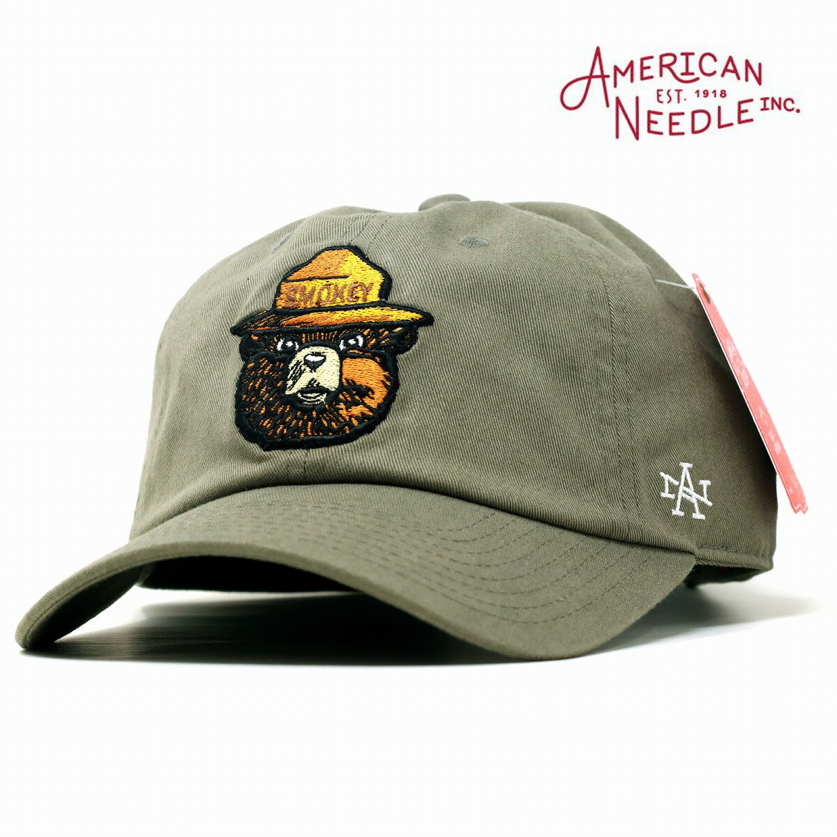 アメリカンニードル キャップ スモーキー・ベア メンズ レディース ブランド American Needle Smokey Bear BALLPARK クマ 帽子 綿100% / モス 父の日 プレゼント ギフト包装無料 [ baseball cap ]