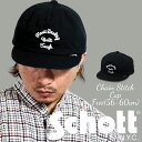 \明日▽クーポン利用で全品10%OFF/ 帽子 メンズ キャップ Schott N.Y.C チェーンステッチ フロント 刺繍 コットン ショット ブランド 秋冬...