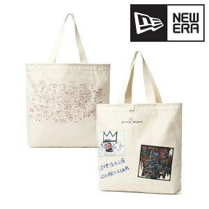 ニューエラ キャンバストート 22L NEWERA JEAN MICHEL BASQUIAT ジャン=ミシェル・バスキア LOVE IS A LIE LOVER=LIAR アイボリー 10代 20代 30代 ファッション ストリート コーデ おしゃれ ブランド [ tote bag ]