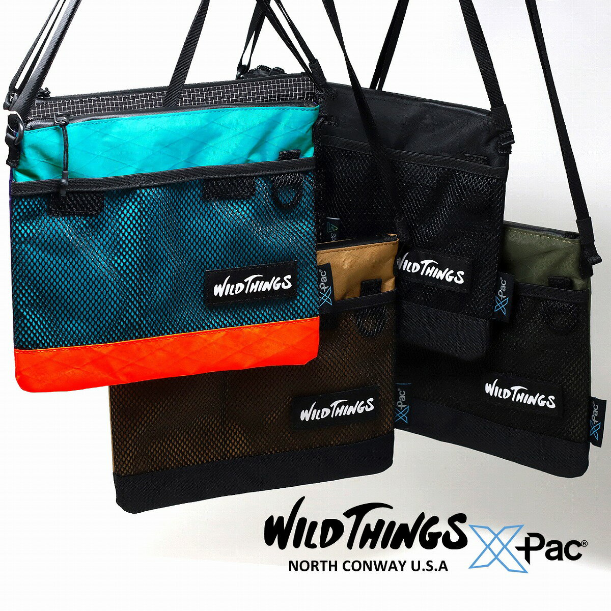 ワイルドシングス サコッシュ メンズ サコッシュ 防水 X-PAC WILDTHINGS サコッシュバッグ ショルダーバッグ メンズ ワイルドシングス サコッシュ 大きめ ショルダーバッグ レディース 全5色 10代 20代 30代 ファッション ブランド プレゼント ギフト包装無料 [sacoche]