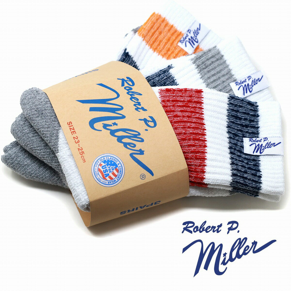 ROBERT P. MILLER å Сȥԡߥ顼 å  3­å    ǥ ꥫ Ԥ 饤 23cm-25cm  ץ쥼 ե̵ [ socks ]