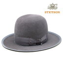 送料無料 STETSON 帽子 復刻モデル ステットソン 刻印 オープンクラウン ハット ブランド 高級 紳士 コーデ 日本製 男性 ファッション 40代 50代 60代 ファッション