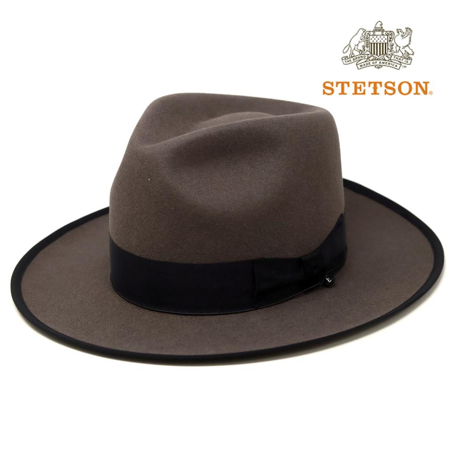 ステットソン 帽子 メンズ ステットソン 中折れハット CLN 復刻 STETSON フェルトハット ラビット ハット 日本製 ラビットファーフェルト メンズ 帽子 ダークベージュ グレー系 40代 50代 60代 ファッション シニア コーデ 小物 秋 冬 stetson 帽子通販 クリスマス プレゼント ギフト包装無料 送料無料