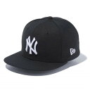 ニューエラ キッズ キャップ フラットバイザー 帽子 子ども Child 9FIFTY ニューヨーク・ヤンキース ベースボールキャップ 子供用 ブラック ホワイト [ baseball cap ] 子ども 誕生日 プレゼント 孫 ギフト 甥っ子 姪っ子 贈り物 ラッピング包装無料