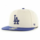 \明日▽クーポン利用で全品10%OFF/ 47 キャップ ドジャース スナップバック フラットバイザー バイカラー 47brand DODGERS NO SHO...
