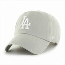 \本日▽全品10%OFFクーポン/ 47 キャップ フォーティーセブン ブランド キャップ ドジャース '47 CLEAN UP メンズ レディース 47BRAND 春 夏 秋 冬 GYD グレー×ホワイト ベースボールキャップ おしゃれ ユニセックス 10代 20代 30代 40代 ファッション 小物
