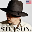 \期間限定▽5%OFFクーポン対象/ STETSON ハット ペーパーブレード 高級 キャトルマン型 帽子 春 夏 紳士帽 オープンロード キャトルマンハット ...