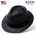 \本日▽全品10%OFFクーポン/ パナマハット メンズ KNOX ノックス 石目編み ハット ブラック 黒 夏帽子 トキヤ草 パナマ 高級 帽子 涼しい 大人 クラシック 父の日 プレゼント 麦わら メンズハット 紳士帽子 40代 50代 60代 70代 ファッション 中折れ帽 男性 おしゃれ