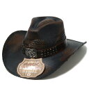 【 California Hat Company Inc. 】LONE STAR BLACK STAIN Stampede Hat(スタンピードハット)涼しくてかぶり心地の良い バンゴラカウボーイ