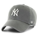 \本日限定▽全品10%OFFクーポン/ 47 キャップ ニューヨーク・ヤンキース YANKEES BRIGHT SIDE CLEAN UP 47brand MLB公式 ブライトサイド シャドーグレー ベースボールキャップ ストラップバックキャップ 10代 20代 30代 40代 誕生日 プレゼント