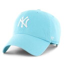 \本日限定▽全品10%OFFクーポン/ 47 キャップ ニューヨーク・ヤンキース YANKEES BRIGHT SIDE CLEAN UP 47brand MLB公式 ブライトサイド カリビアンブルー ベースボールキャップ ストラップバックキャップ 10代 20代 30代 40代 誕生日 プレゼント