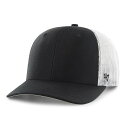 \本日限定▽全品10%OFFクーポン/ フォーティセブン キャップ '47 TRUCKER トラッカー 47brand メッシュキャップ 無地 シンプル メンズ レディース 黒 白 ブラック × ホワイト 涼しい 帽子 夏 ベースボールキャップ 無地 ワンポイント モノトーン 誕生日 プレゼント