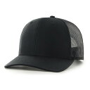 \本日限定▽全品10%OFFクーポン/ 47 キャップ '47 TRUCKER トラッカー 47brand メッシュキャップ 無地 シンプル メンズ レディース 黒 ブラック × ブラック 涼しい 帽子 夏 ベースボールキャップ 無地 ワンポイント モノトーン 誕生日 プレゼント ギフト