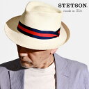 ステットソン メンズ パナマ帽 STETSON パナマハット メンズ 中折れ帽 パナマ G4 麦わら帽子 夏帽子 トキヤ草 GENUINE PANAMA 高級帽...
