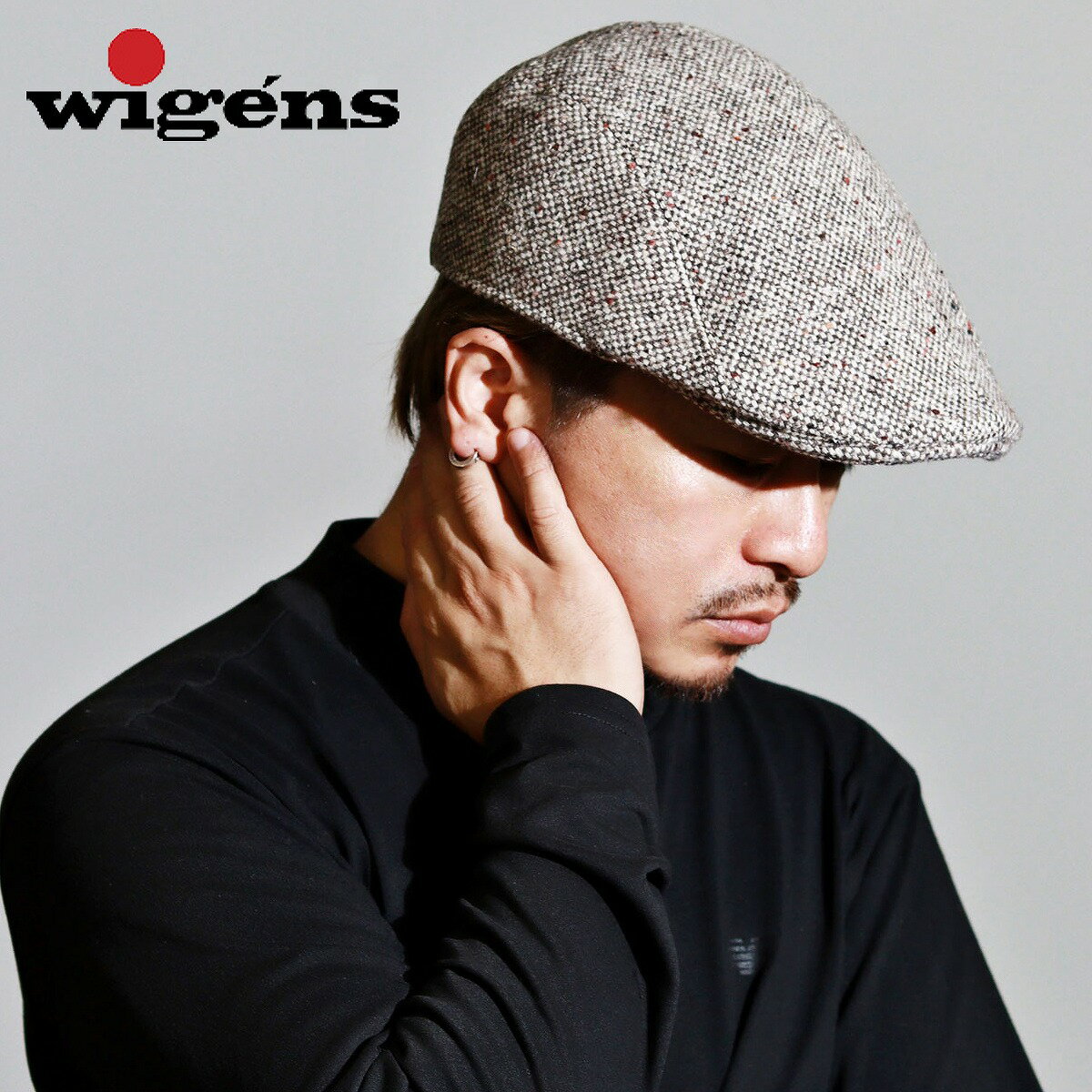 \本日▽全品5%OFFクーポン/ ハンチング メンズ ツイード 秋 冬 ブランド 北欧 帽子 スウェーデン 帽子ブランド クラシック WIGENS ネップツイー...